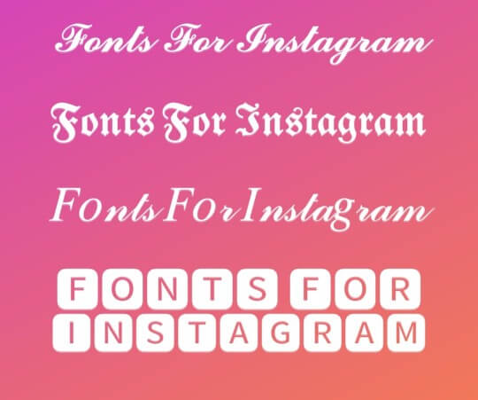 Fonts For Instagram Fonts For Instagram